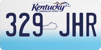 KY license plate 329JHR