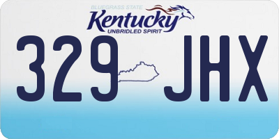 KY license plate 329JHX
