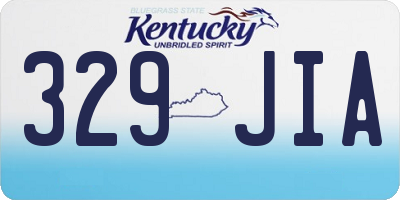 KY license plate 329JIA