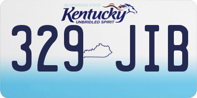KY license plate 329JIB