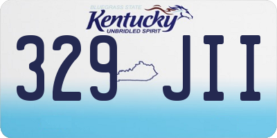 KY license plate 329JII