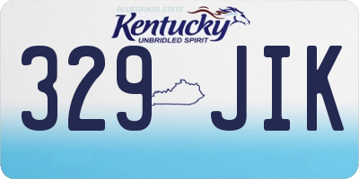 KY license plate 329JIK