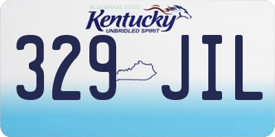 KY license plate 329JIL