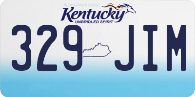 KY license plate 329JIM