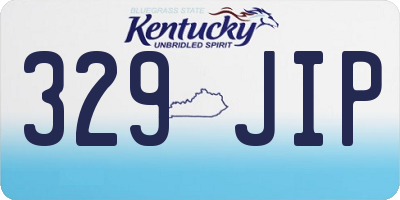 KY license plate 329JIP