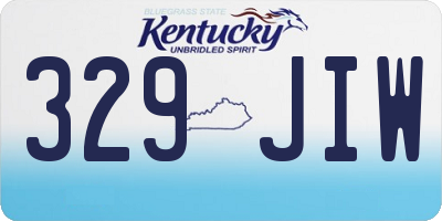KY license plate 329JIW