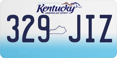 KY license plate 329JIZ