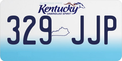 KY license plate 329JJP