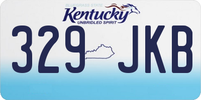 KY license plate 329JKB