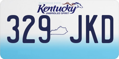 KY license plate 329JKD