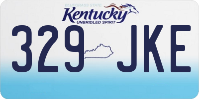 KY license plate 329JKE
