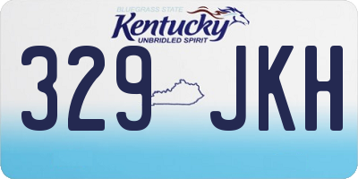 KY license plate 329JKH