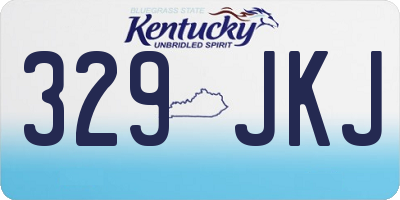 KY license plate 329JKJ