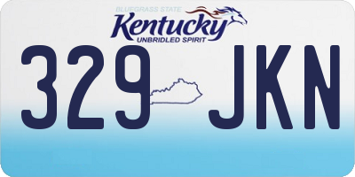 KY license plate 329JKN