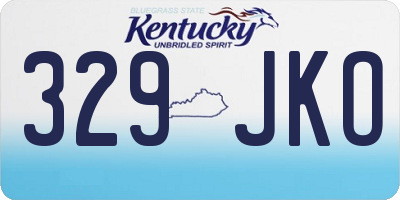 KY license plate 329JKO