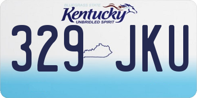 KY license plate 329JKU