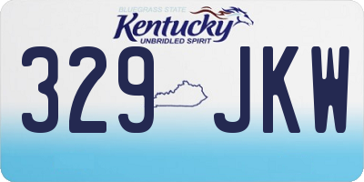 KY license plate 329JKW