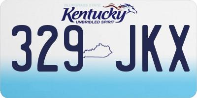 KY license plate 329JKX