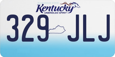 KY license plate 329JLJ