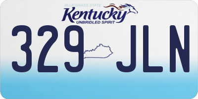KY license plate 329JLN