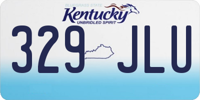 KY license plate 329JLU