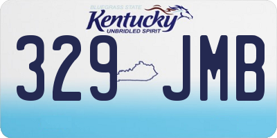 KY license plate 329JMB