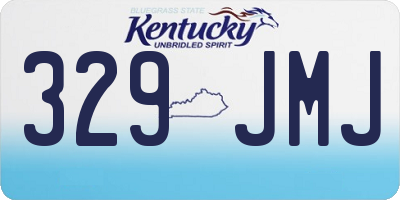 KY license plate 329JMJ