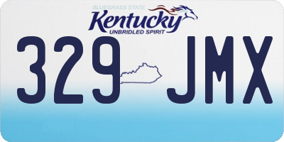 KY license plate 329JMX