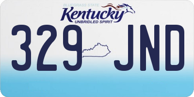 KY license plate 329JND