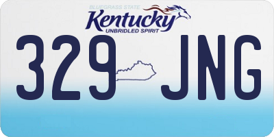KY license plate 329JNG