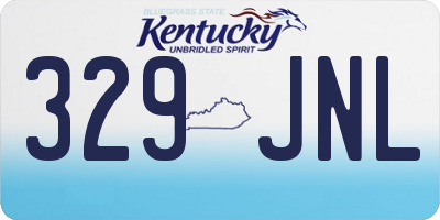 KY license plate 329JNL