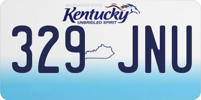 KY license plate 329JNU