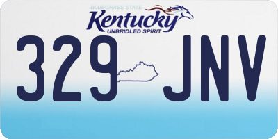 KY license plate 329JNV