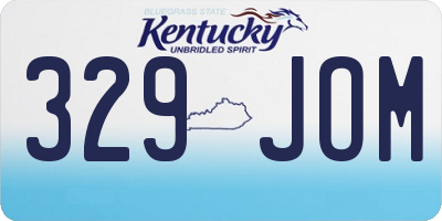 KY license plate 329JOM