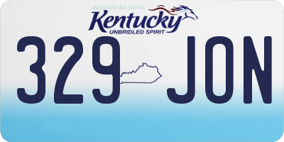 KY license plate 329JON