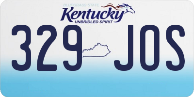 KY license plate 329JOS