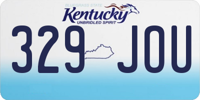 KY license plate 329JOU