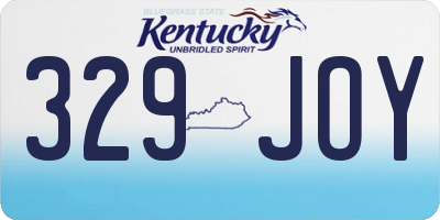 KY license plate 329JOY