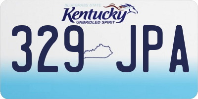 KY license plate 329JPA