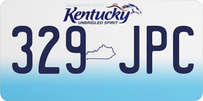 KY license plate 329JPC