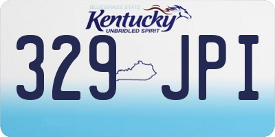 KY license plate 329JPI