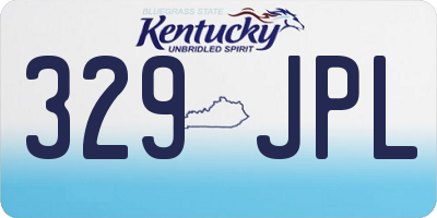 KY license plate 329JPL