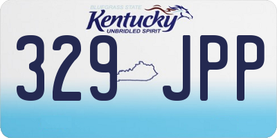KY license plate 329JPP