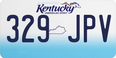 KY license plate 329JPV