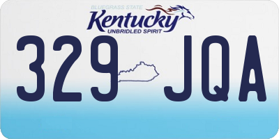 KY license plate 329JQA