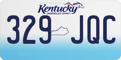 KY license plate 329JQC