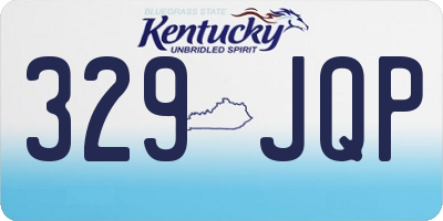 KY license plate 329JQP