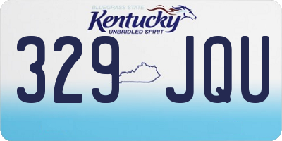 KY license plate 329JQU