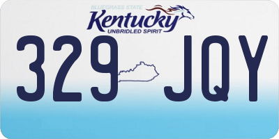 KY license plate 329JQY