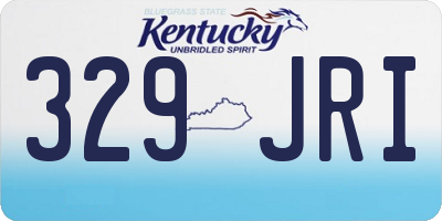 KY license plate 329JRI